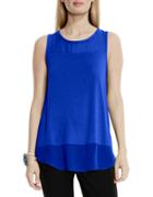 Vince Camuto Petite Solid Chiffon Top