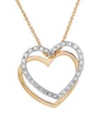 Lord & Taylor 14k Yellow-gold Double Heart Pendant Necklace