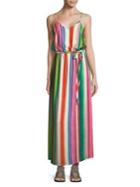 Design Lab Palm Tie-waist Maxi Dress