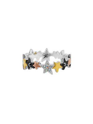 Karl Lagerfeld Stars Swarovski Crystal Band Ring