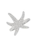Morris & David 14k White Gold & Diamond Starfish Ring