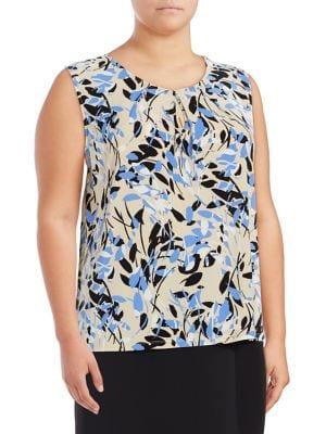 Nipon Boutique Plus Printed Sleeveless Blouse