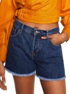 Mango Basic Mid-rise Denim Shorts
