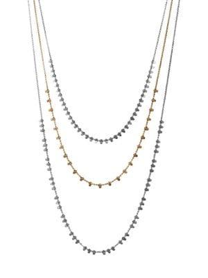 Lucky Brand Two-tone Point 3-removable Layer Chain Necklace