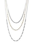 Lucky Brand Two-tone Point 3-removable Layer Chain Necklace