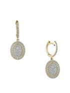 Effy 14k Yellow Gold And 1.09 Tcw Diamond Pave Drop Earrings