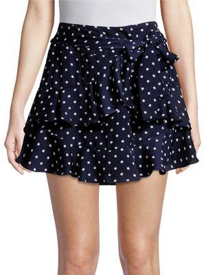 Design Lab Lord & Taylor Printed Ruffled Skirt