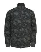 Only And Sons Camouflage Zip-front Cotton Jacket