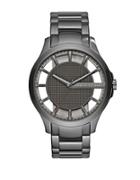 Armani Exchange Hampton Stainless Steel Tri-link Bracelet Watch
