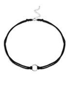 Dogeared Leather & Sterling Silver Karma Leather Choker