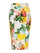 Melissa Mccarthy Seven7 Floral-print Pencil Skirt