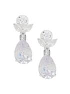 Anne Klein Silvertone & Crystal Drop Earrings