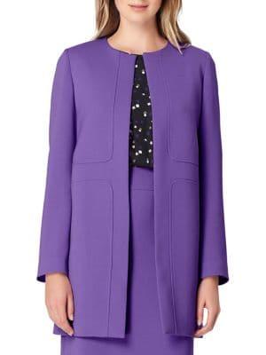 Tahari Arthur S. Levine Petite Open Front Topper Coat