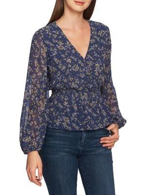 1.state Floral Long-sleeve Top