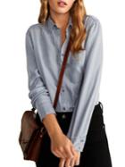 Mango Denim-style Button-front Shirt