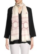 Laundry By Shelli Segal Frayed Hem Printed Wrap Scarf