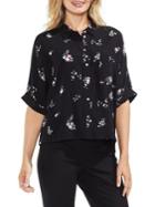 Vince Camuto Floral Three-quarter Blouse