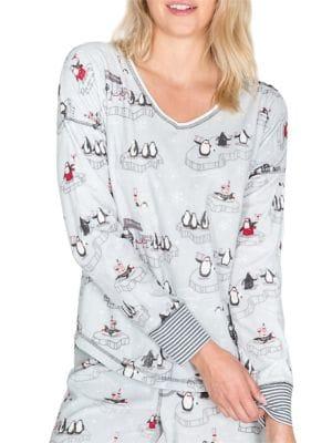 Pj Salvage Printed Long-sleeve Top