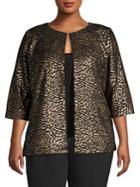 Alex Evenings Plus Printed Top And Jacket Twinset