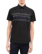Calvin Klein Horizontal Stripe Short-sleeve Cotton Shirt