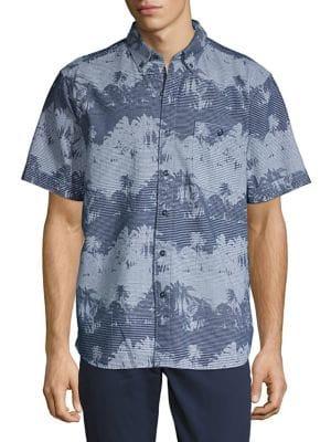 Tommy Bahama Pixel Palms Camp Shirt