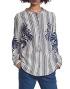 Plenty By Tracy Reese Embroidered Henley Tunic