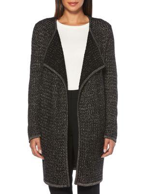 Rafaella Tweed Long Duster Cardigan