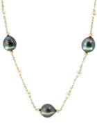 Effy 14k Yellow Gold And 4.5-11mm Pearl Station Necklace