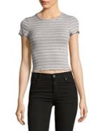 Design Lab Lord & Taylor Ribbed Cropped Top