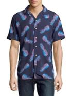 Surfsidesupply Pineapple Short-sleeve Button-down Shirt