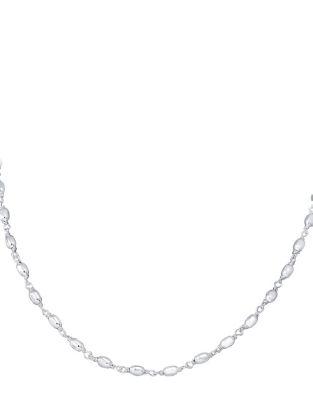 Lord & Taylor Oval Set Link Sterling Silver Chain Necklace