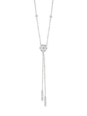 Effy Pave Classica 0.49 Tcw Diamond And 14k White Gold Pendant Necklace