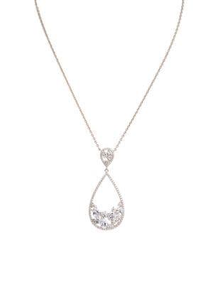 Nina Arezzo Crystal Open Teardrop Pendant Necklace