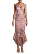 Xscape Lace Hi-lo Midi Dress