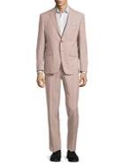 Tallia Orange Mason Slim-fit Plaid Wool Suit