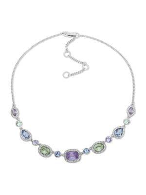Givenchy Swarovski Crystal & Stellux Crystal Necklace