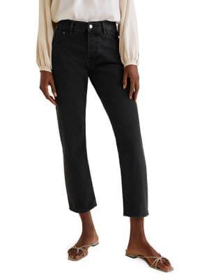 Mango Organic Sayana Mid-rise Cropped Jeans