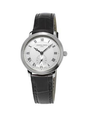 Frederique Constant Classics Slimline Stainless Steel & Leather-strap Watch