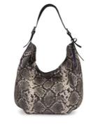 T Tahari Embossed Leather Hobo