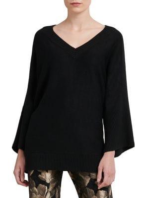 Donna Karan Oversize V-neck Sweater