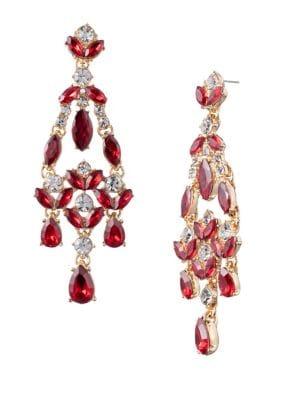 Anne Klein Crystal Chandelier Drop Earrings