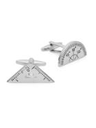 Black Brown Classic Geometry Cufflinks