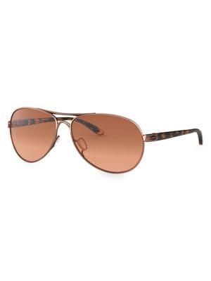 Oakley Performance Lifestyle Feedback 59mm Aviator Sunglasses