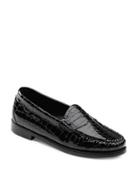 G.h. Bass Whitney Croco Patent Leather Penny Loafers
