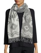 Lord & Taylor Fringed Chevron Wrap Or Scarf