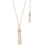 Jenny Packham Crystal Tassel Pendant Necklace