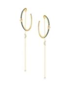 Swarovski Duo Moon Mixed-plated Crescent & Chain Earrings
