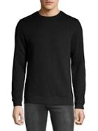 Black Brown Quilted Crewneck Sweater