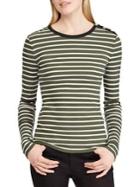 Lauren Ralph Lauren Petite Button-shoulder Stretch-cotton Sweater