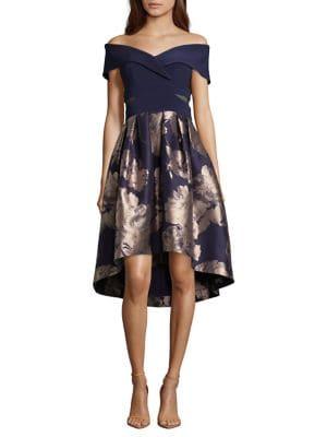 Xscape Petite Classic Floral A-line Dress